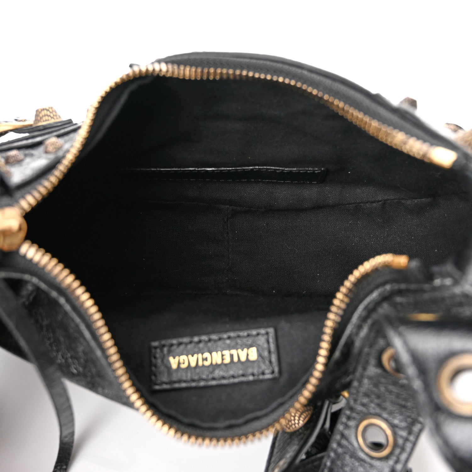 Balenciaga Agneau Arena Pin Embellished Le Cagole Shoulder Bag XS Black 5 of 10