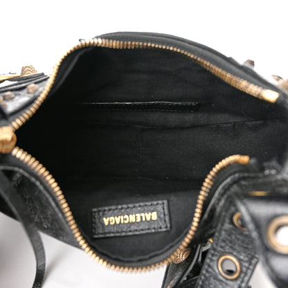 Balenciaga Agneau Arena Pin Embellished Le Cagole Shoulder Bag XS Black 5 of 10