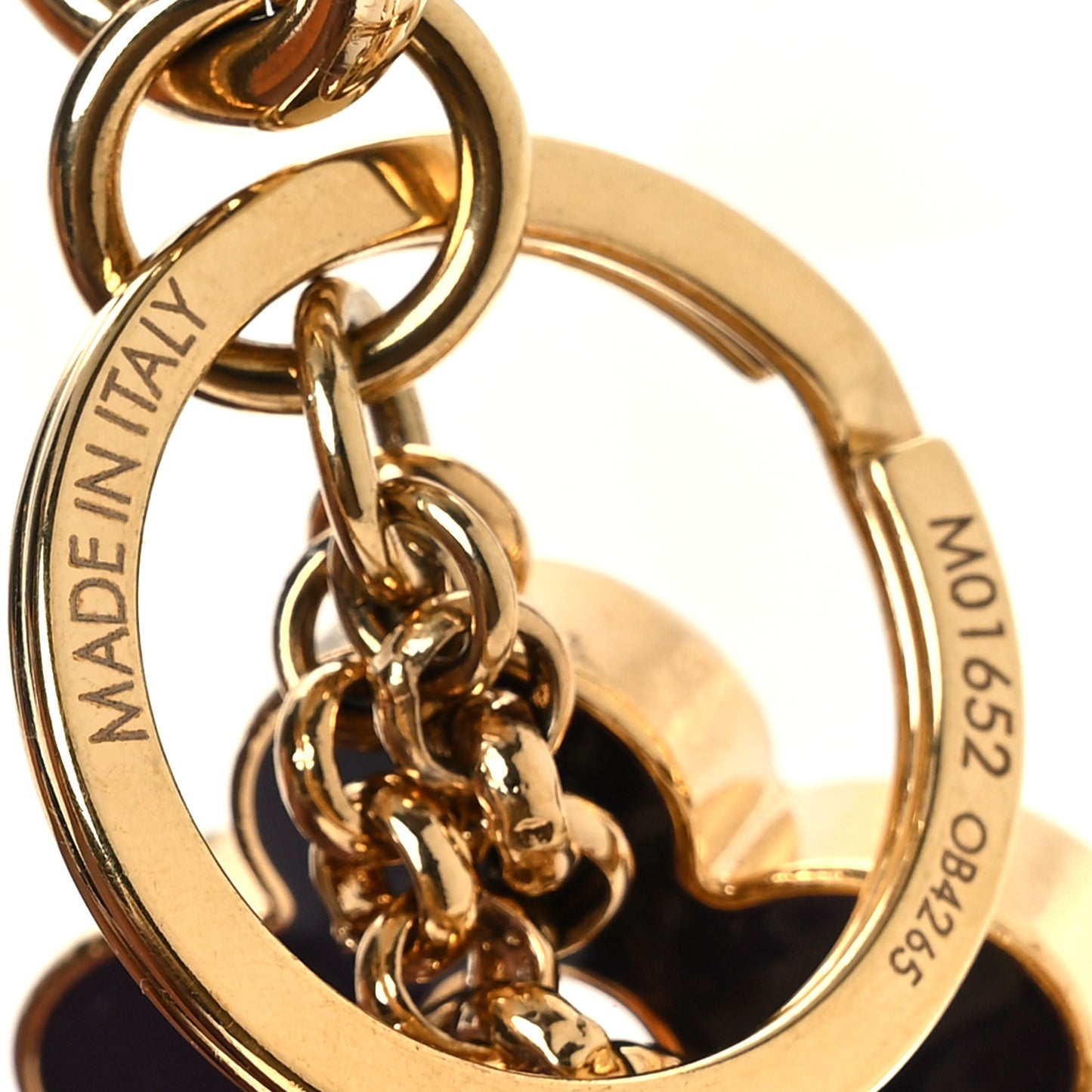 Metal Enamel Fleur De Monogram Bag Charm