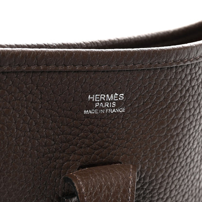 Hermes Taurillon Clemence EVELYNE III PM Chocolate 6 of 10
