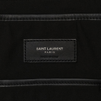 Saint Laurent Calfskin Checked Print Nuxx Backpack Black White 9 of 14