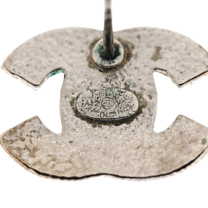 Chanel Crystal Mini CC Earrings Silver 4 of 8