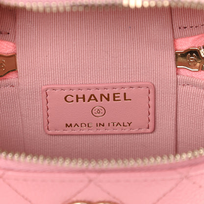 Chanel Caviar Quilted Small Handle With Care Vanity Case With Chain Pink 5 of 8