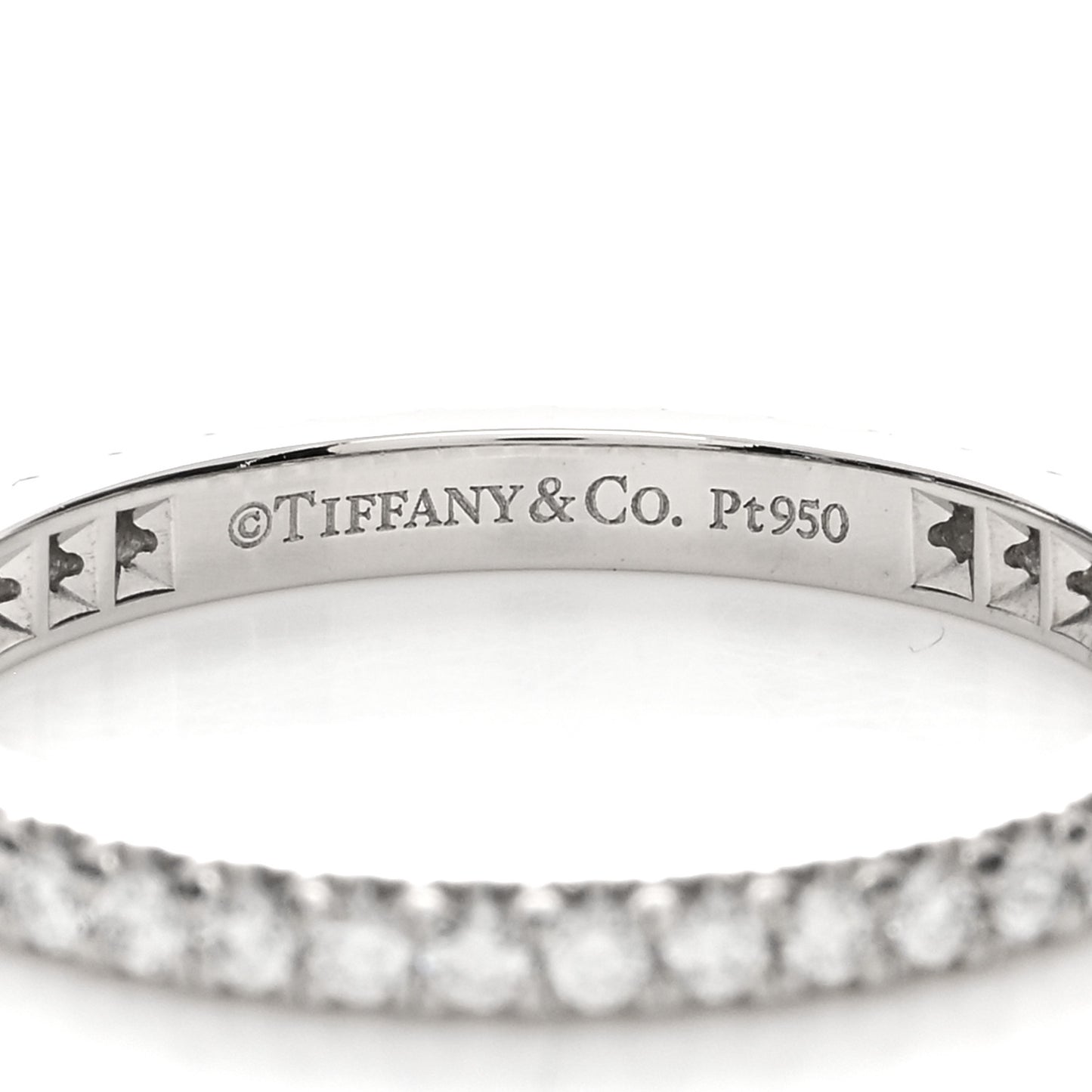 Platinum Diamond .33ctw Soleste Eternity Band Ring 49 5