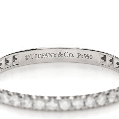 Tiffany Platinum Diamond .33ctw Soleste Eternity Band Ring 49 5 4 of 5