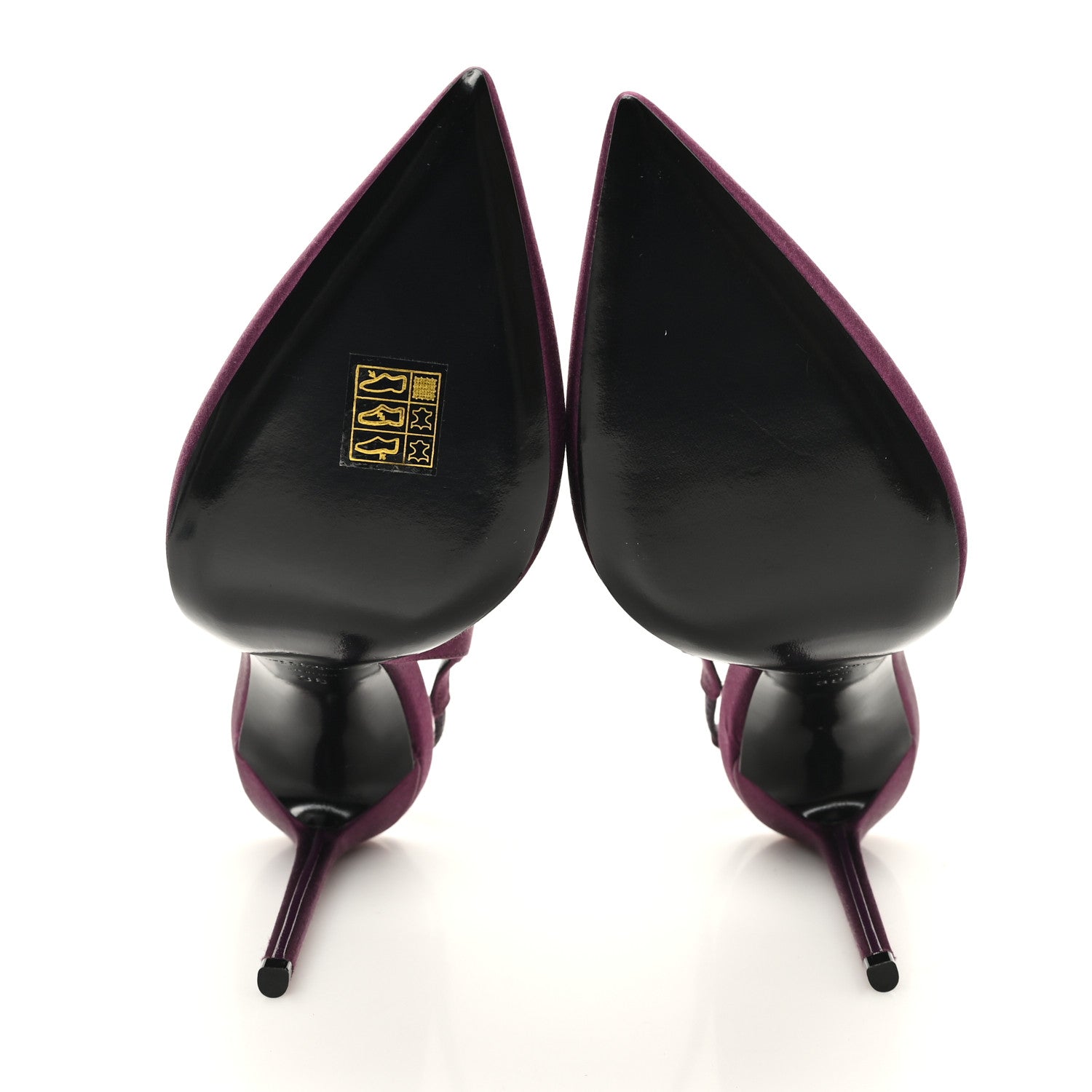 Saint Laurent Crepe Satin Zoe 105 Slingback Pump 38 Gem Purple 6 of 10