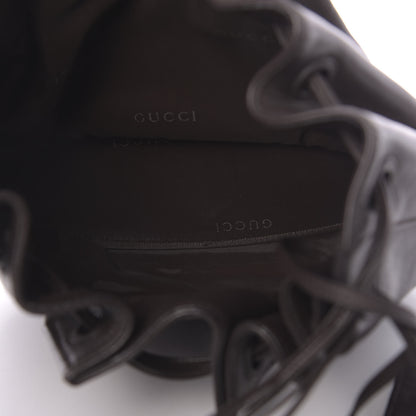 Gucci Calfskin Drawstring Shoulder Bag Brown 5 of 10