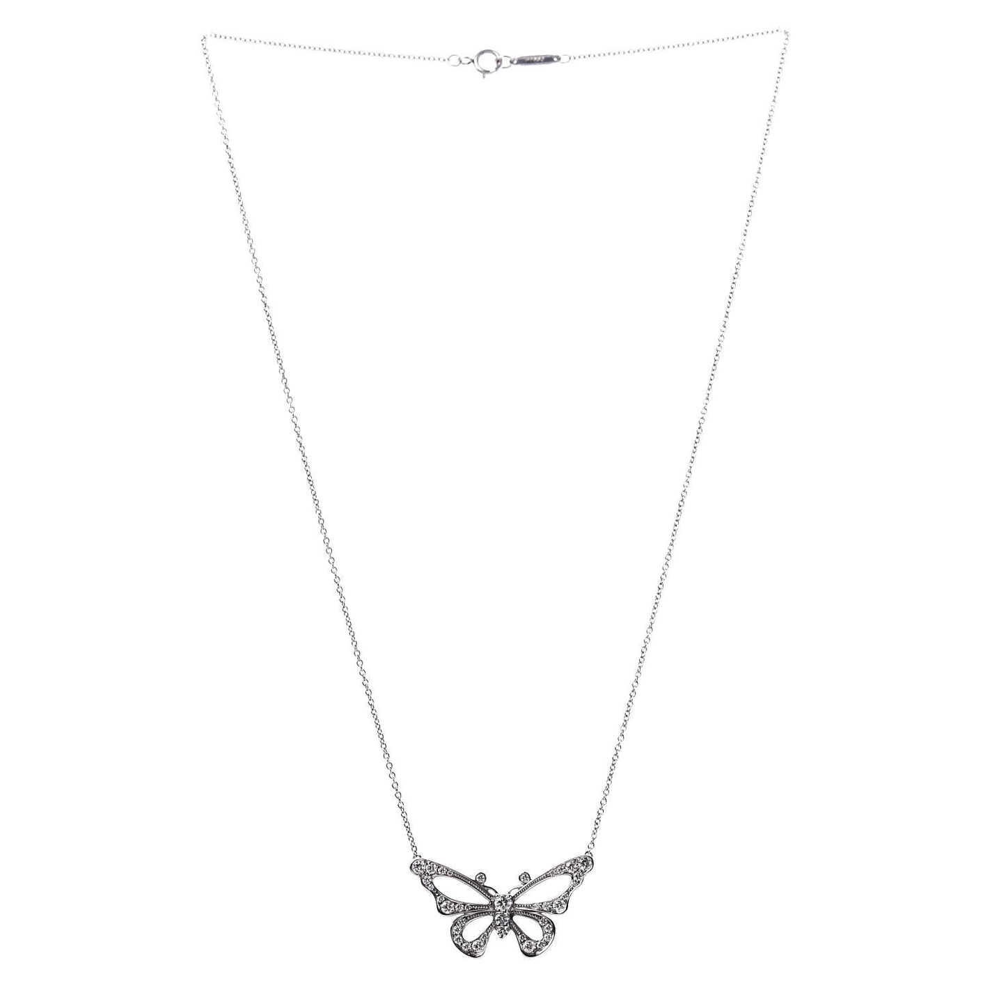 Platinum Diamond .61ctw Enchant Butterfly Pendant Necklace