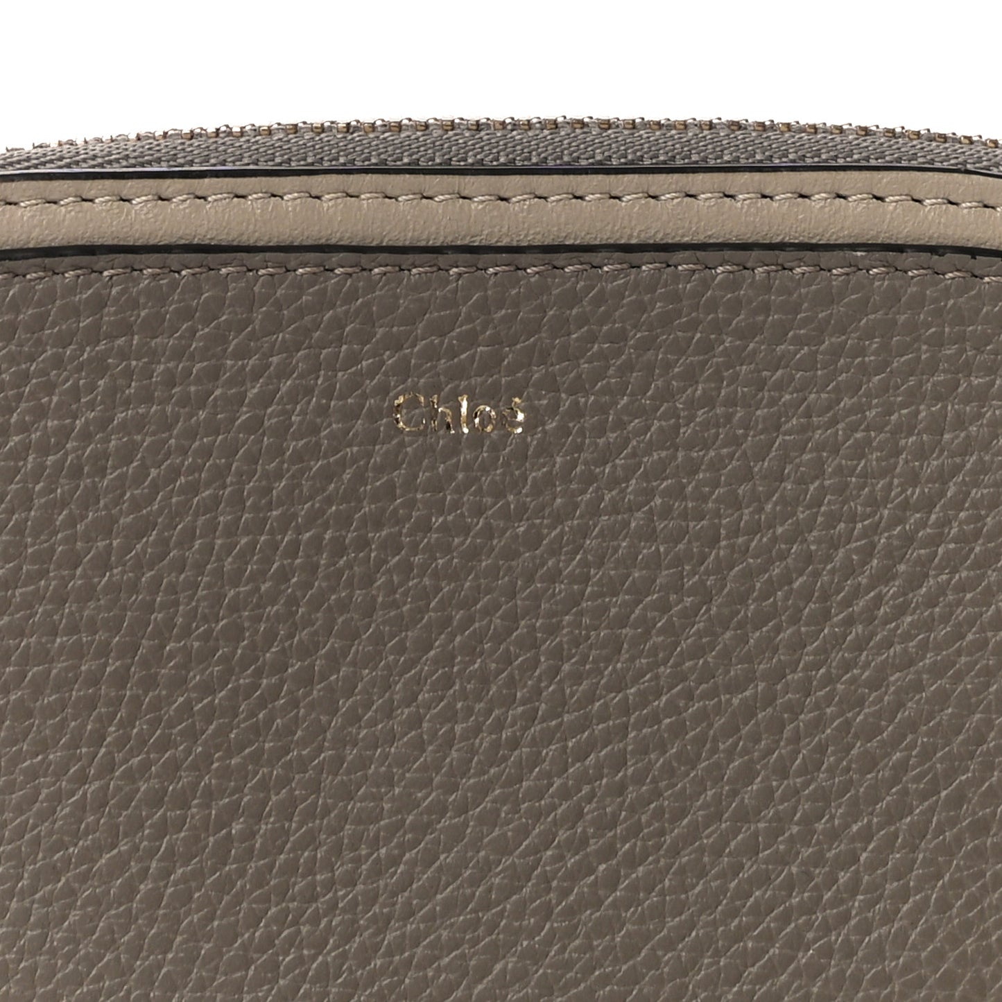 Grained Calfskin Purse Wallet Motty Grey