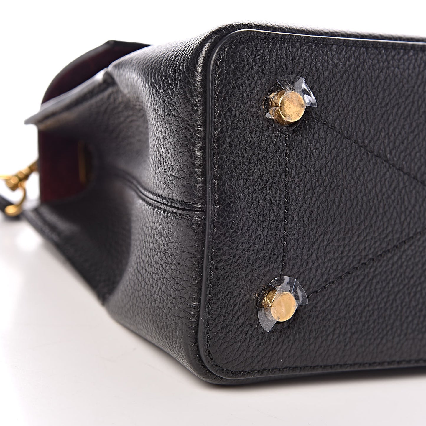 Small Classic Grain Calfskin Mini Seaton Black
