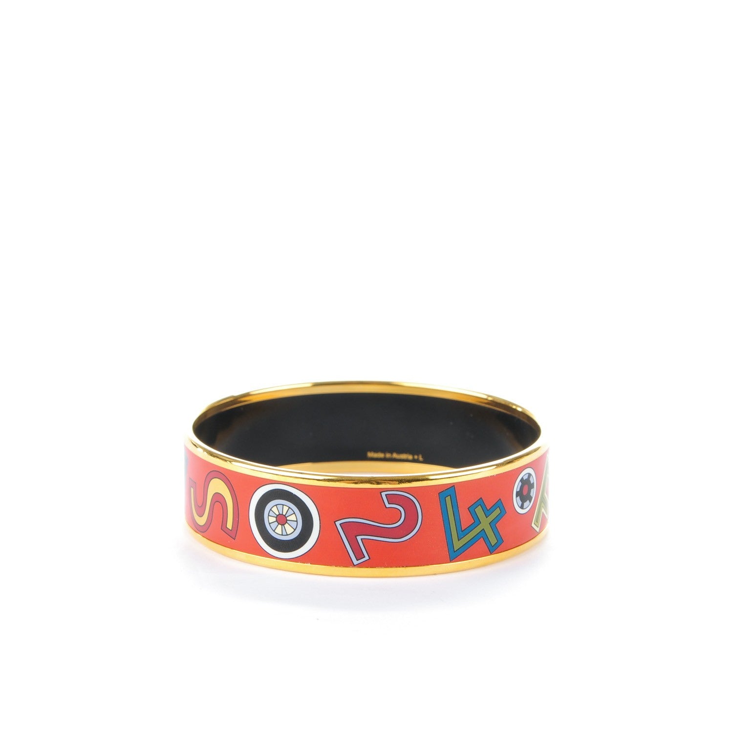 Hermes Enamel Printed Wide Tohu Bohu Bracelet 65 3 of 5