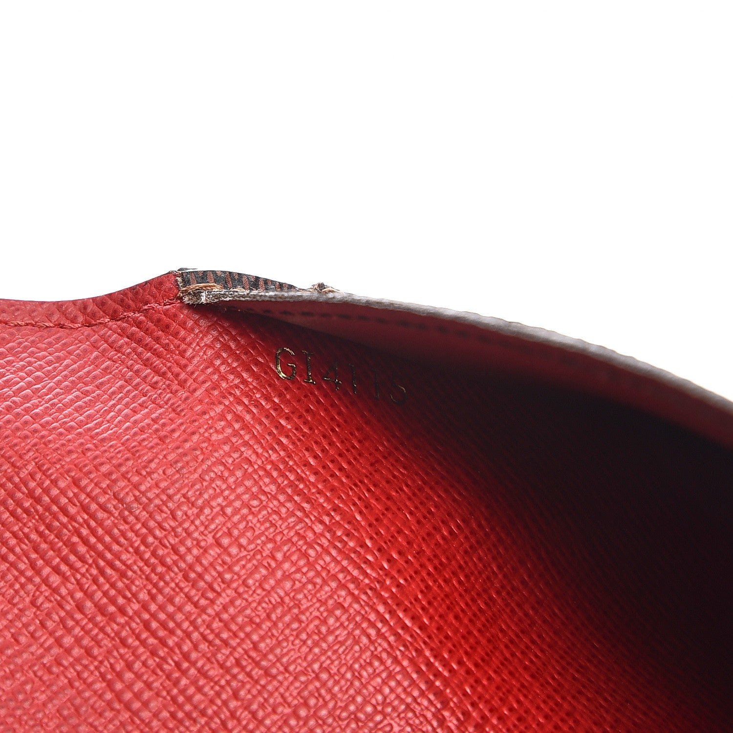 Louis Vuitton Damier Ebene Josephine Wallet Red 7 of 11
