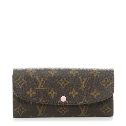 Louis Vuitton Monogram Emilie Wallet Rose Ballerine 1 of 7