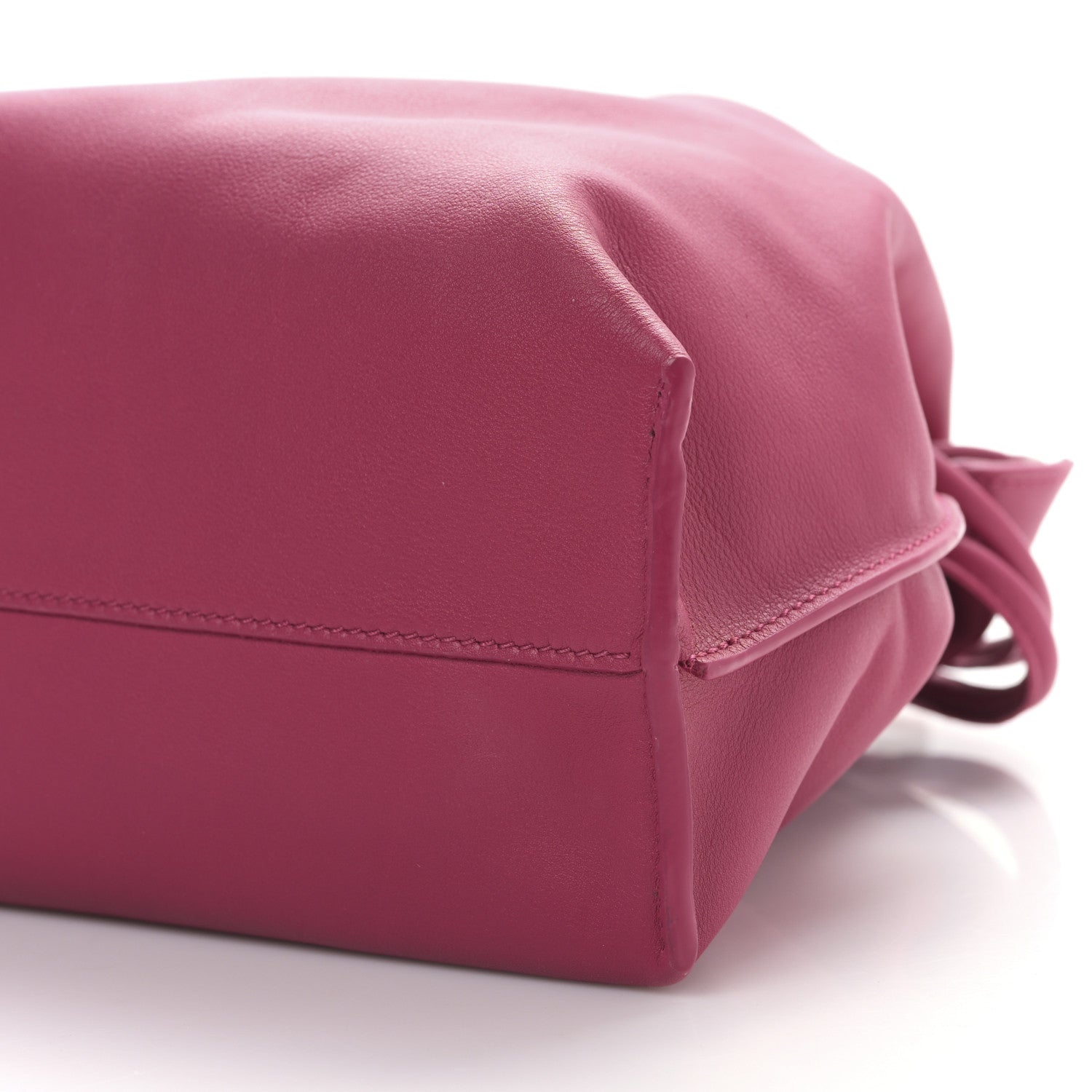Loewe Satin Calfskin Monochrome Flamenco Knot Clutch Ruby Red Glaze 8 of 8