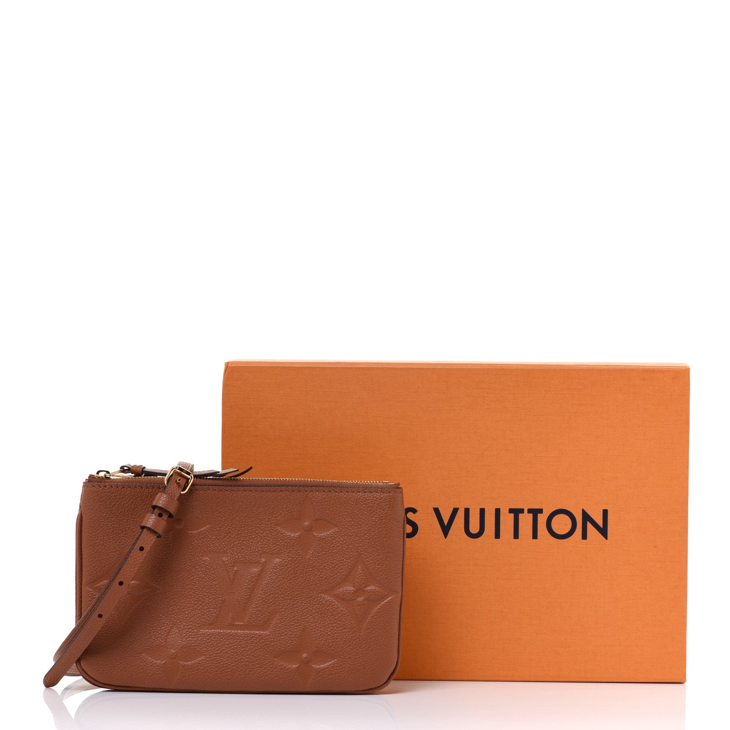 Louis Vuitton Empreinte Monogram Giant Double Zip Pochette Caramel 9 of 9