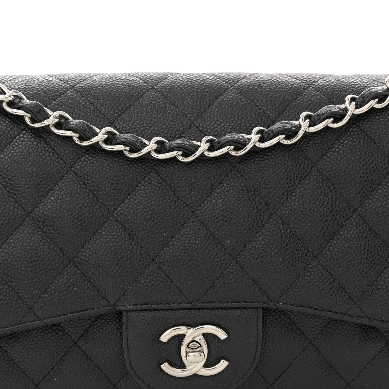 Chanel Caviar Quilted Jumbo Double Flap Black 8 of 12