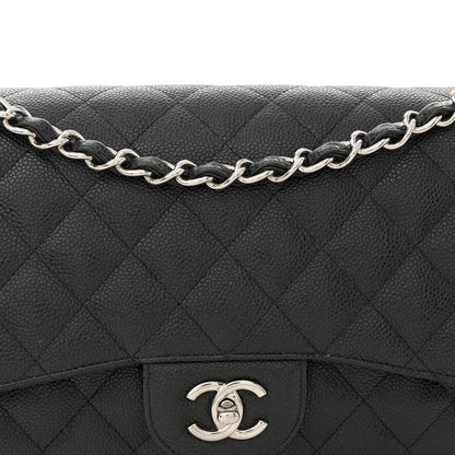 Chanel Caviar Quilted Jumbo Double Flap Black 8 of 12