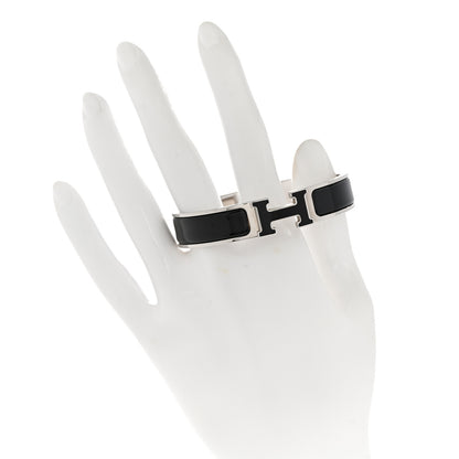 Hermes Enamel Narrow Clic Clac H Bracelet PM Black 2 of 7
