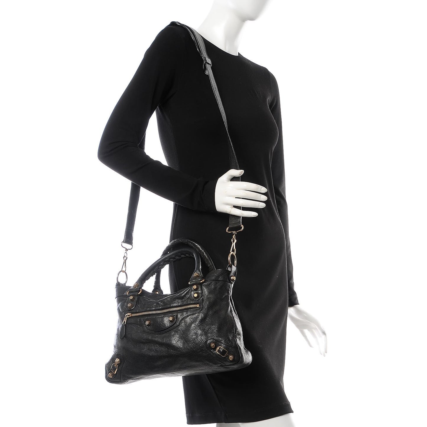 Agneau Giant 12 Rose Gold Hardware Town Black