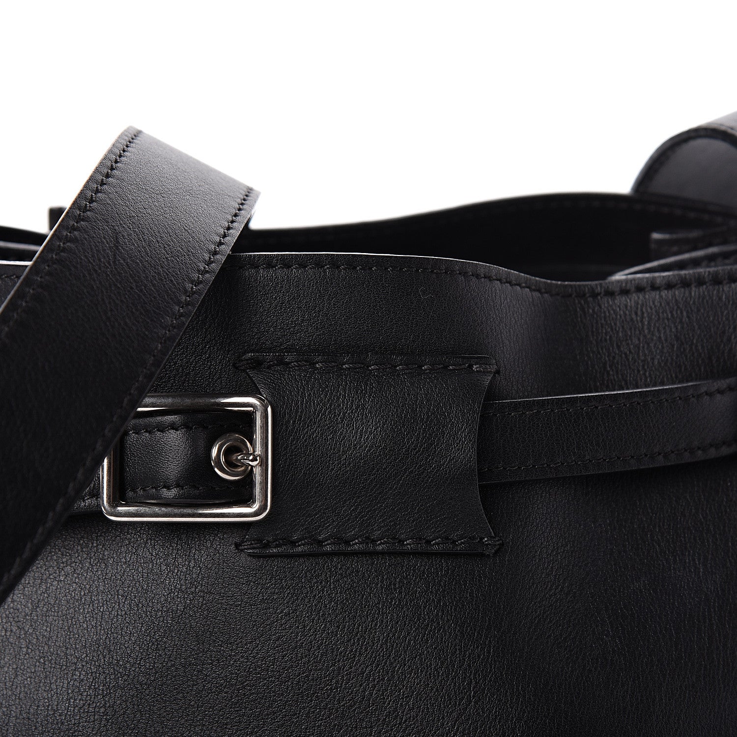 Celine Smooth Calfskin Long Strap Big Bucket Bag Black 8 of 12