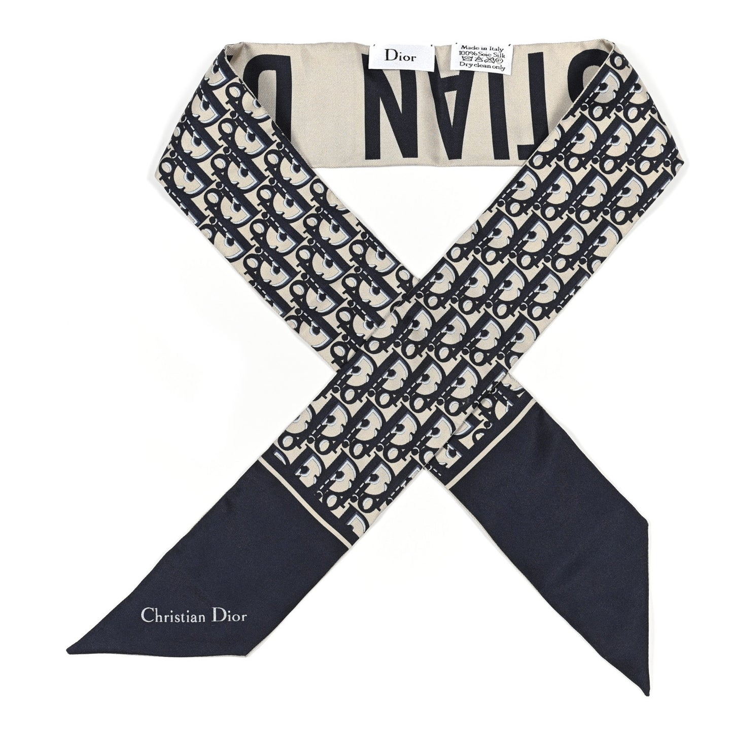 Silk Oblique Mitzah Scarf Blue