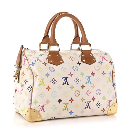 Louis Vuitton Monogram Multicolor Speedy 30 White 3 of 11