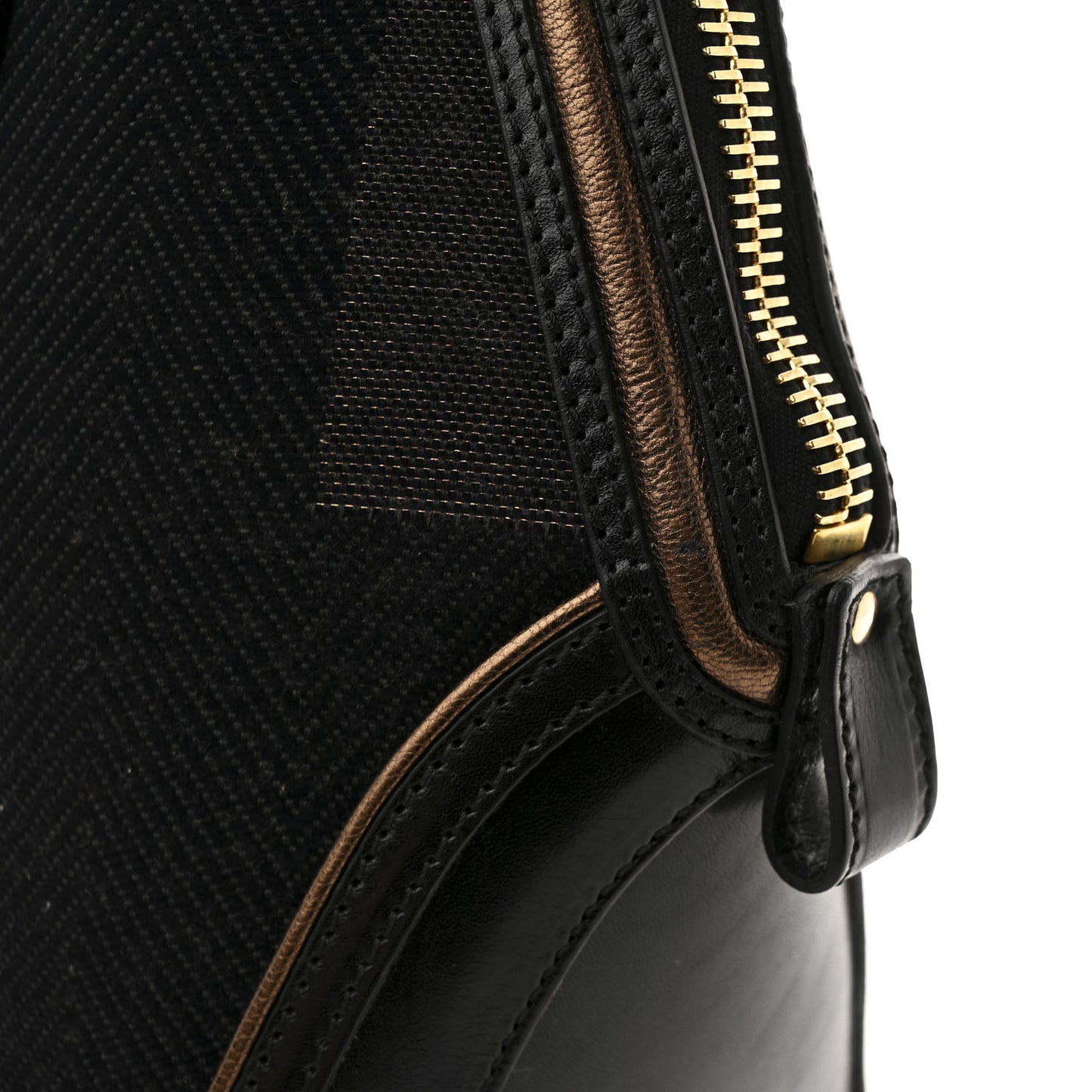 Prorsum Check Jacquard Orchard Bowling Bag Gold Black