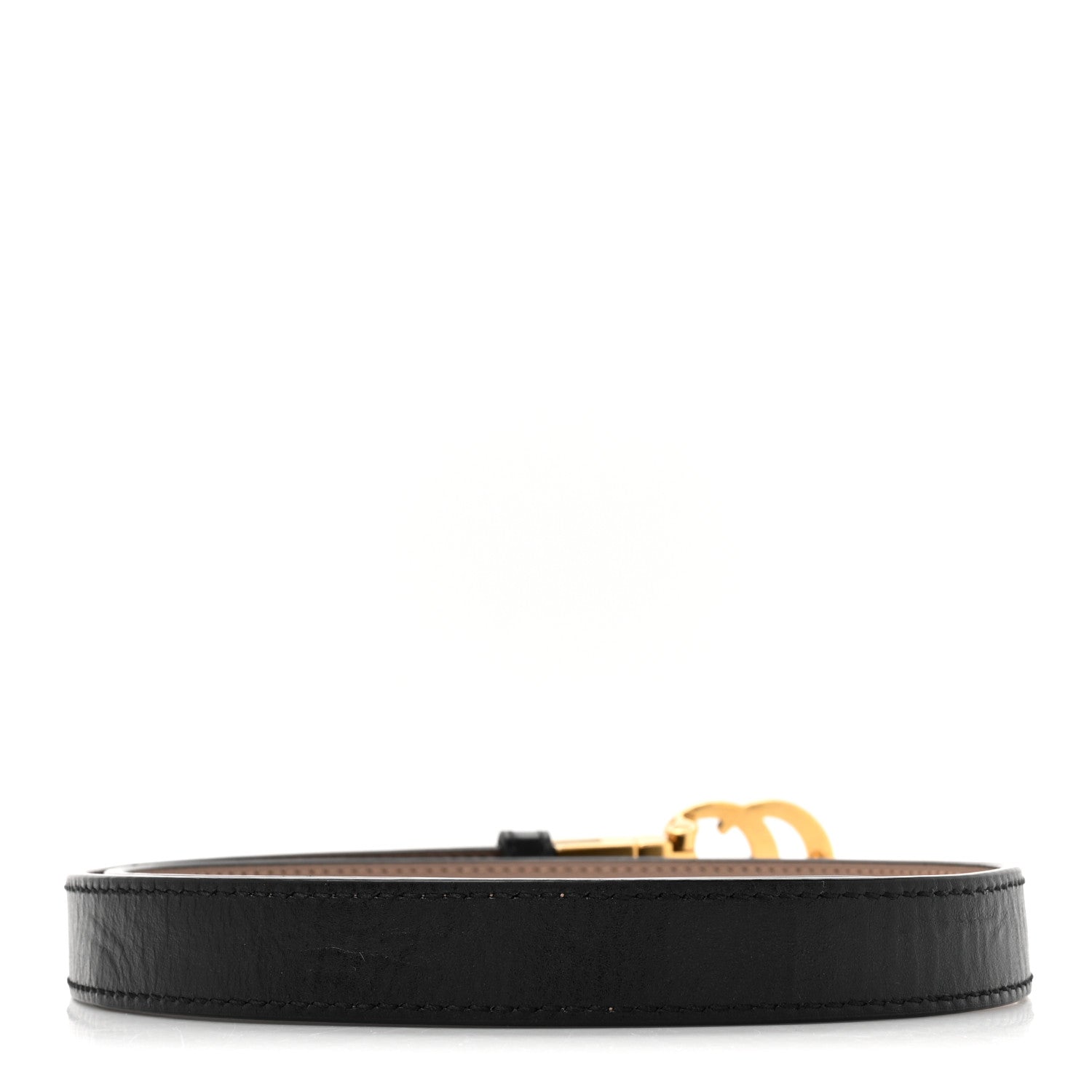 Gucci Plutone Calfskin Double G Reversible 20mm Belt 70 28 Porcelain Rose Black 2 of 7