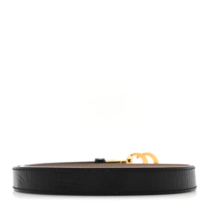 Gucci Plutone Calfskin Double G Reversible 20mm Belt 70 28 Porcelain Rose Black 2 of 7