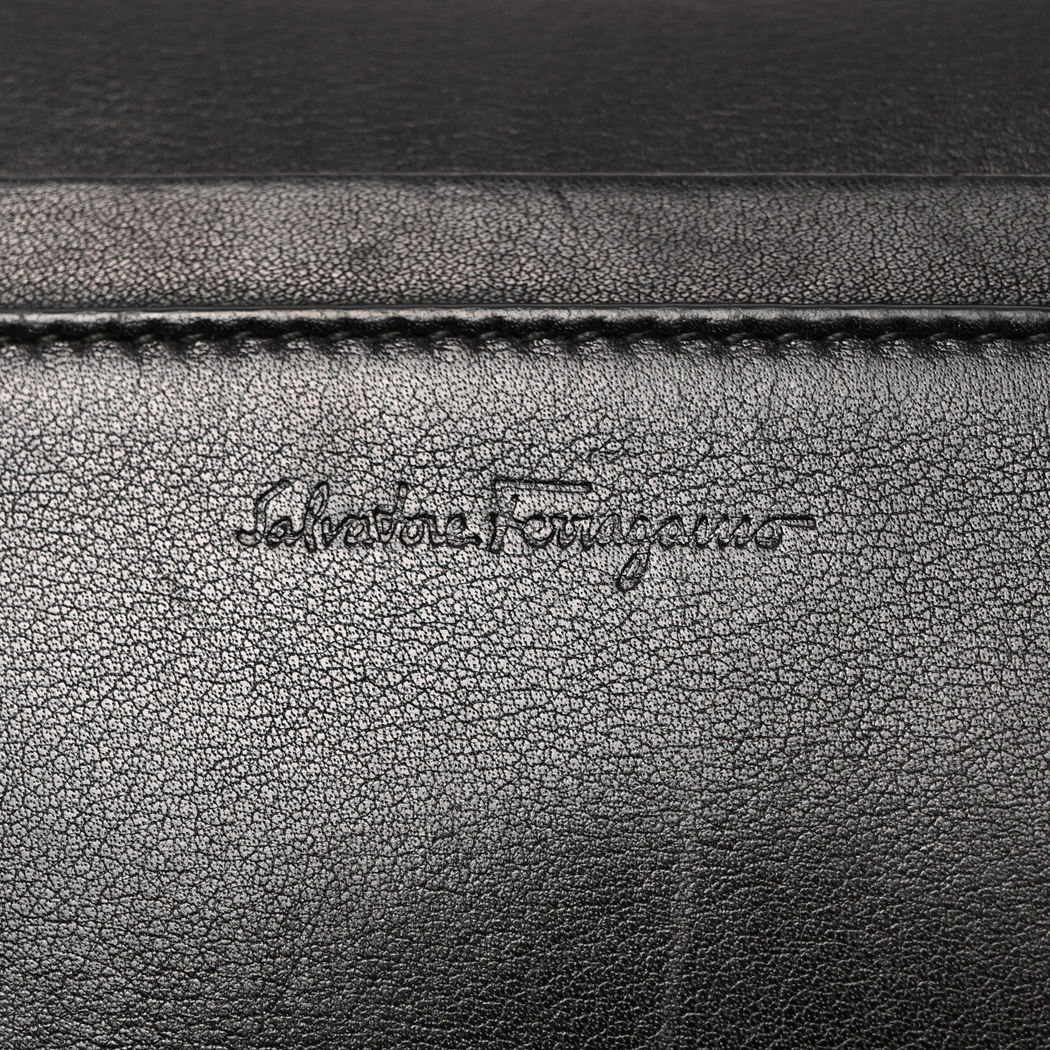 Salvatore Ferragamo Calfskin Sofia Rainbow Top Handle Bag Black 7 of 17