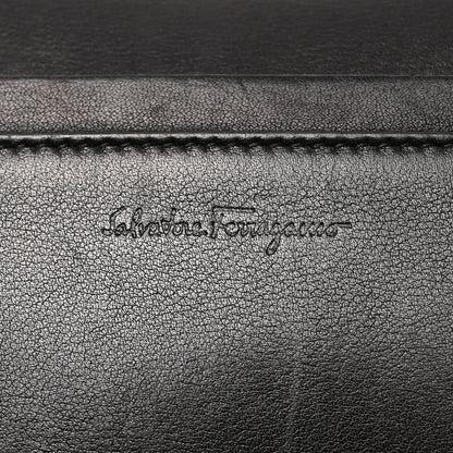Salvatore Ferragamo Calfskin Sofia Rainbow Top Handle Bag Black 7 of 17