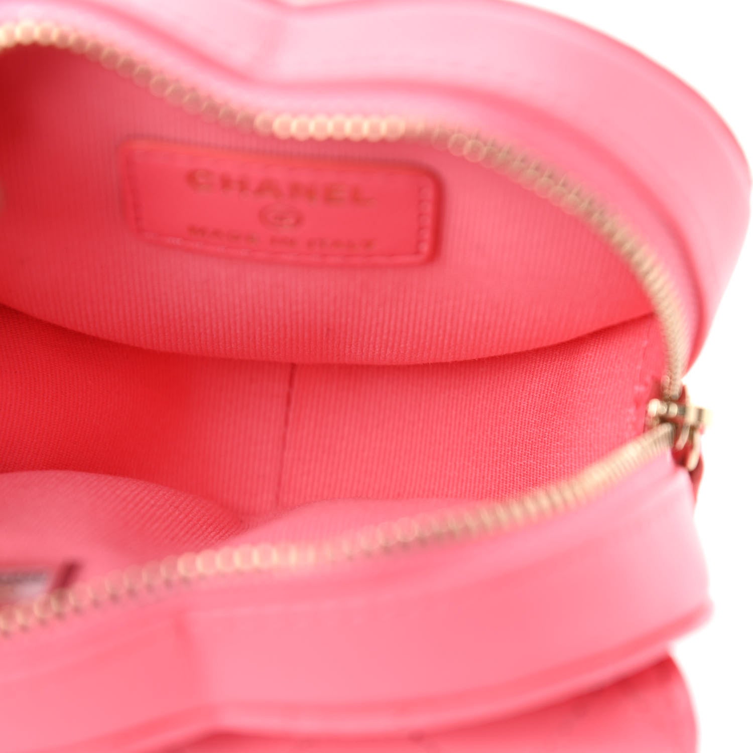 Chanel Lambskin Quilted CC In Love Heart Waist Belt Bag With Chain Pink 7 of 11