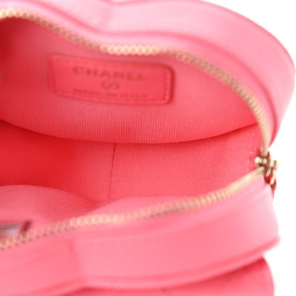 Chanel Lambskin Quilted CC In Love Heart Waist Belt Bag With Chain Pink 7 of 11