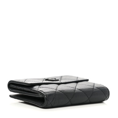 Chanel Lambskin Quilted Compact Flap Wallet Black 3 of 10