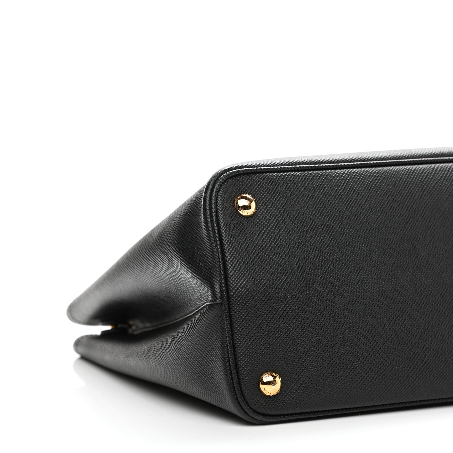 Saffiano Cuir Medium Double Bag Black Fuoco