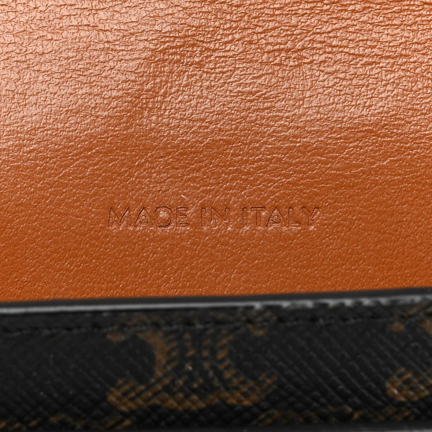 Celine Triomphe Canvas Lambskin Phone Pouch With Flap Tan 6 of 8