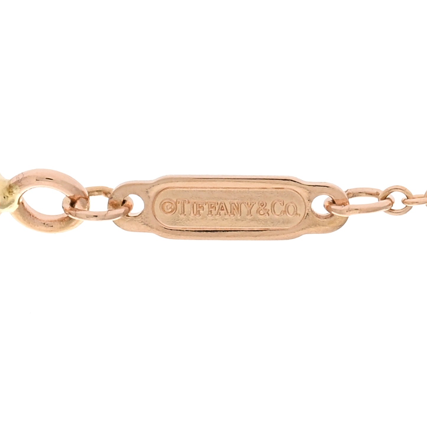 18K Rose Gold Large T Smile Pendant Necklace