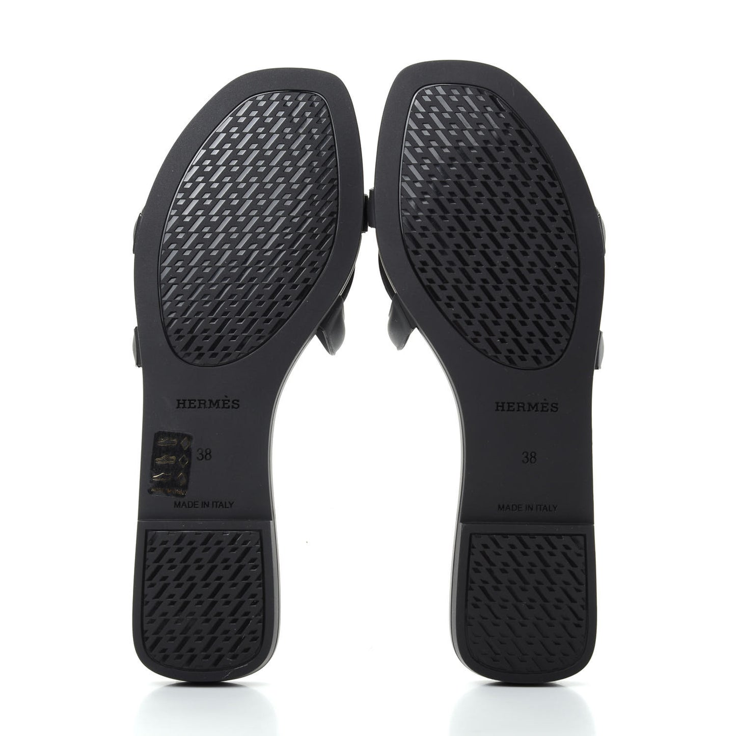 Rubber Aloha Sandals 38 Black