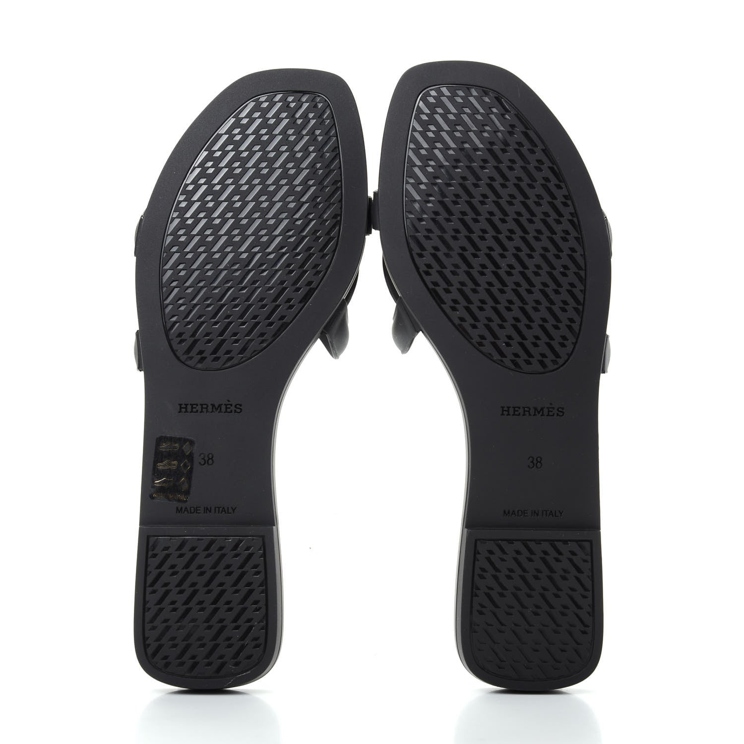 Hermes Rubber Aloha Sandals 38 Black 6 of 10