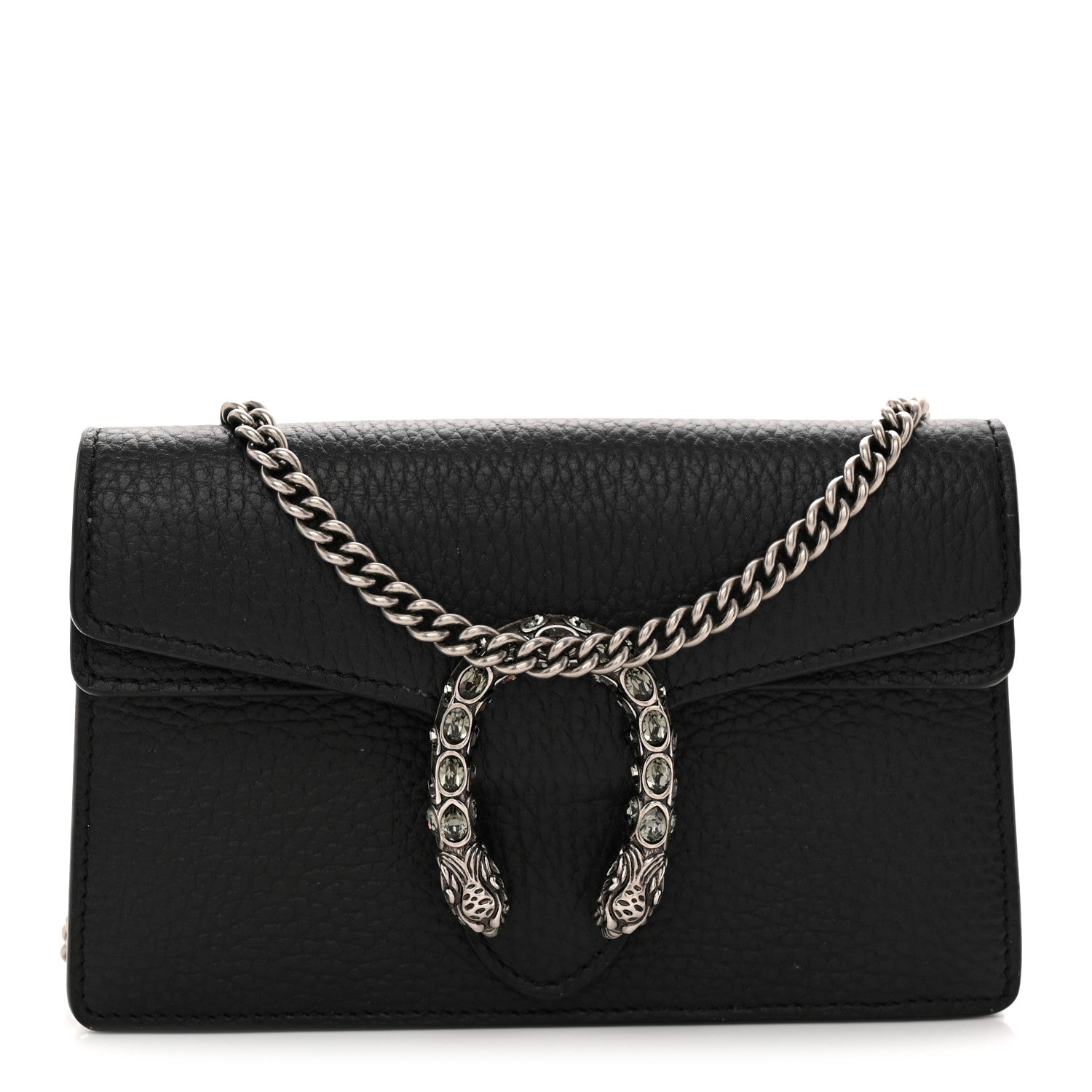 Gucci Calfskin Super Mini Dionysus Shoulder Bag Black 1 of 12