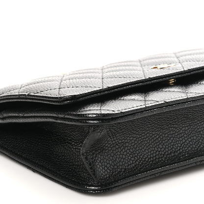 Chanel Caviar Quilted Wallet on Chain WOC Black 10 of 12