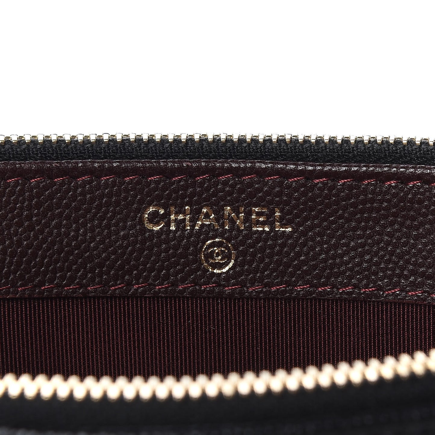 Caviar Quilted Small Clutch With Chain Black