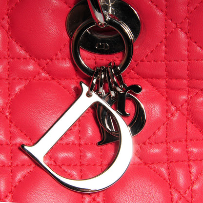 Christian Dior Lambskin Cannage Small Dior Soft Shopping Tote Coral 8 of 8
