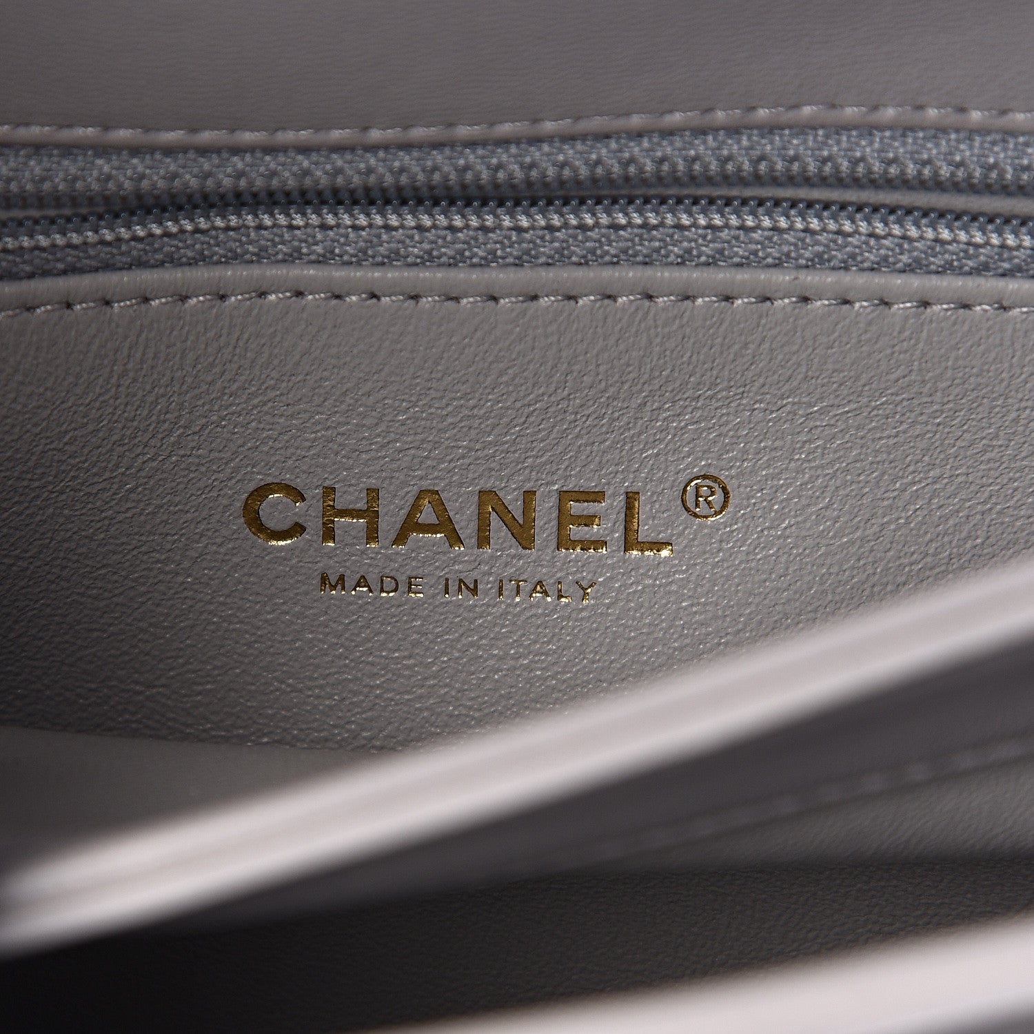 Chanel Lambskin Chevron Quilted Small Trendy CC Flap Dual Handle Bag Grey 5 of 9