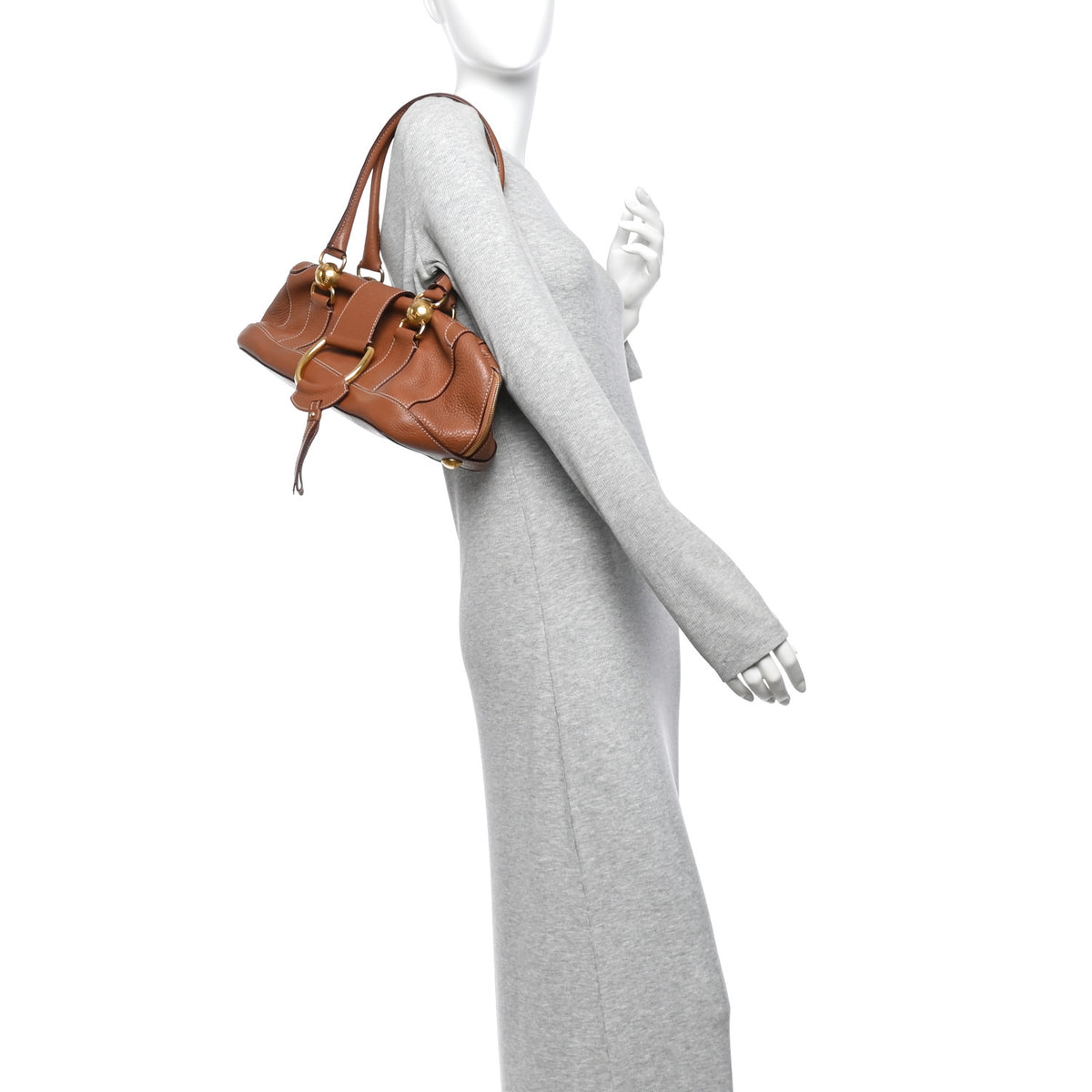 Dolce & Gabbana Grained Calfskin D Ring Shoulder Bag Brown 2 of 9