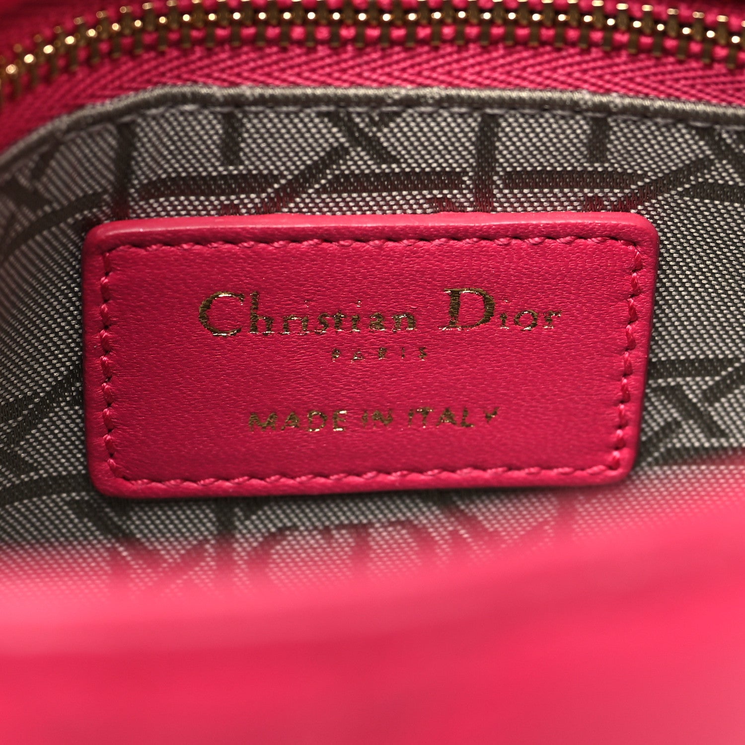 Christian Dior Lambskin Cannage Mini Lady Dior Fuchsia 6 of 12