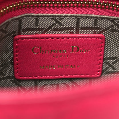 Christian Dior Lambskin Cannage Mini Lady Dior Fuchsia 6 of 12