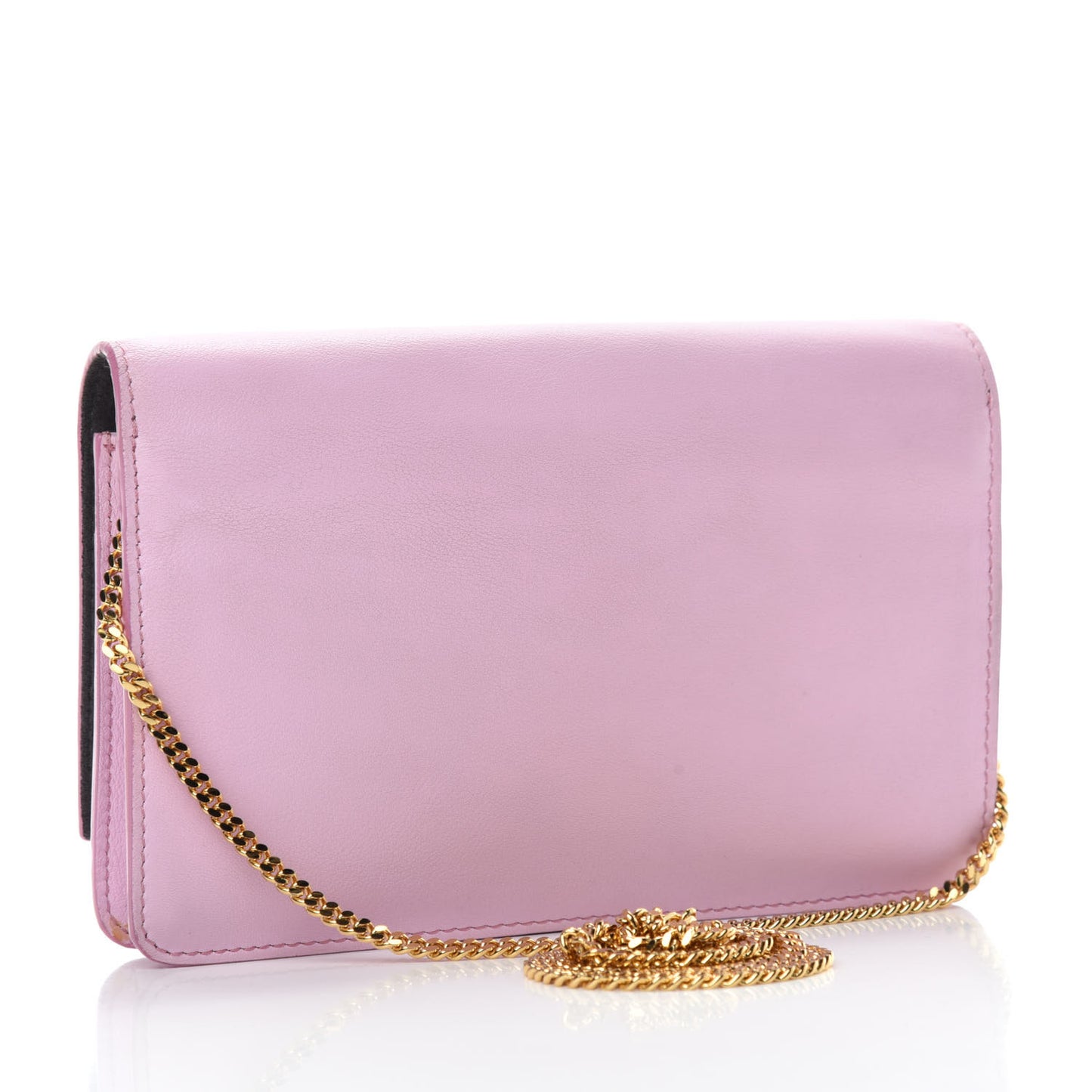 Vitello Flamingo Tube Wallet on Chain Lavanda