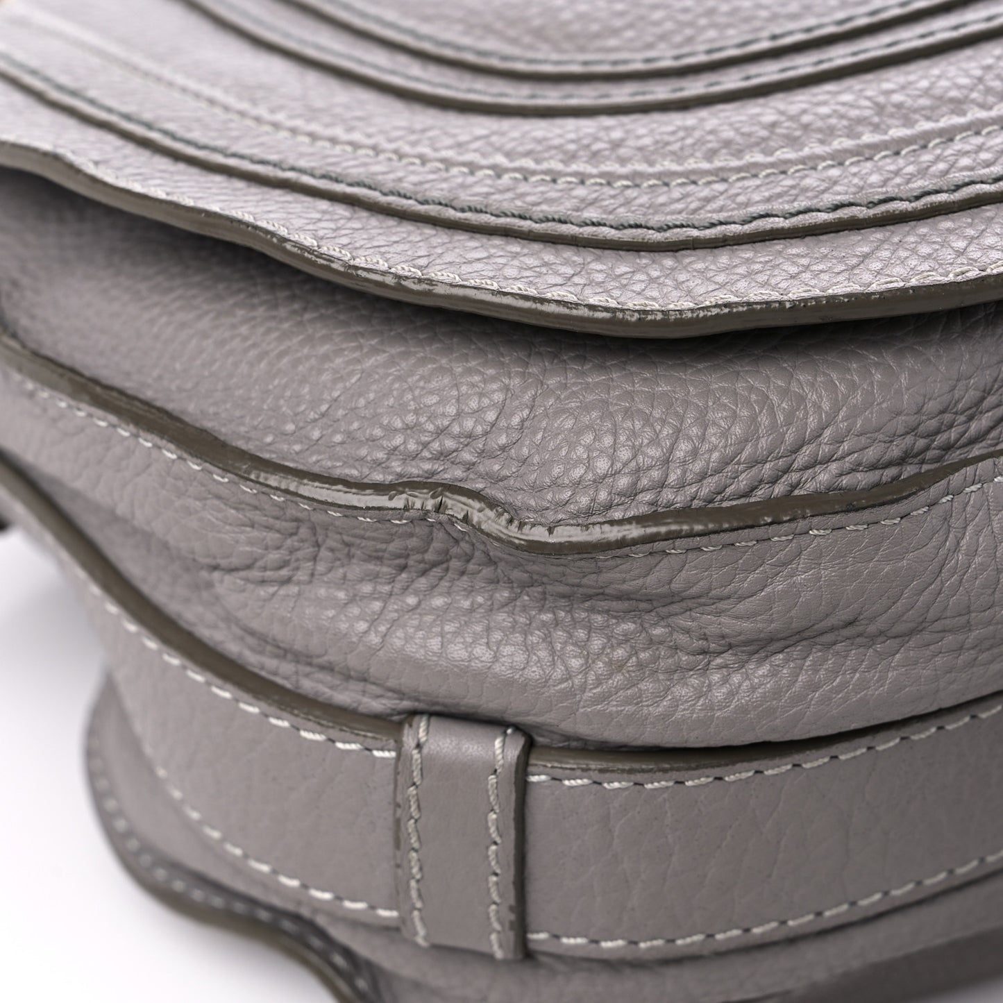 Calfskin Medium Marcie Round Crossbody Bag Cashmere Grey