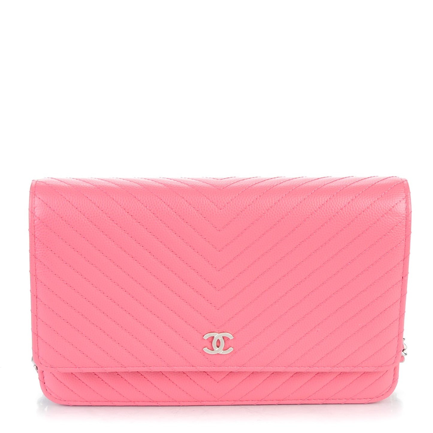 Caviar Chevron Wallet On Chain WOC Pink